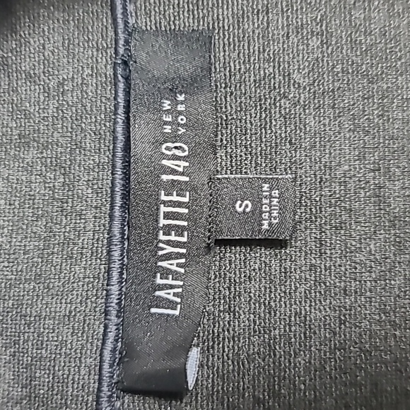 LAFAYETTE 148 New York Grey Self Tie Open  Cardigan w/ Button Collar Size Small - Picture 6 of 16